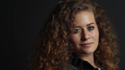 Ahed Tamimi, ativista palestina, durante uma entrevista na sede do El Pais.