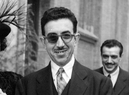 Faustino Cordón an seinem Hochzeitstag mit María Vergara im Jahr 1948.
