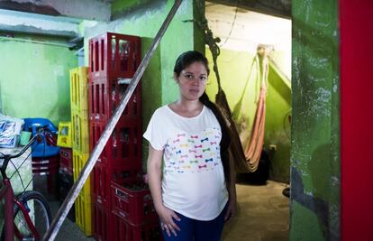 Dariana Elluz Amaya, dois dias antes de ter seu bebê em Cartagena.