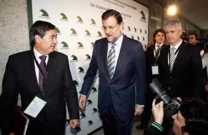 El líder del PP, Mariano Rajoy, en el X Encuentro Financiero Internacional de Caja Madrid.