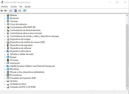 Dispositivos en Windows 10