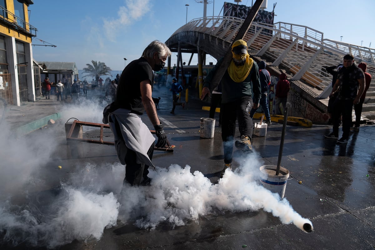 Protestas de pescadores chilenos por ley de fraccionamiento