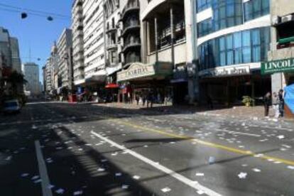 Vista de una calle de Montevideo (Uruguay). EFE/ArchivoFranco