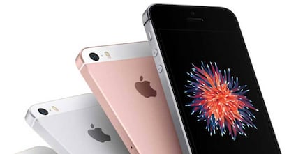 El iPhone SE es muy compacto, con una pantalla de sólo cuatro pulgadas