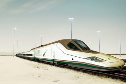 Prototype of the train that the Spanish consortium presented to Saudi authorities.