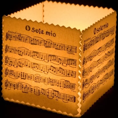 La partitura de la canción 'O sole mio'.