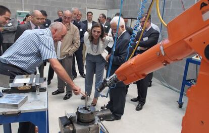 Instalaciones del centro tecnológico IK4-Lortek durante la presentación ayer de su nueva sede en Ordizia.