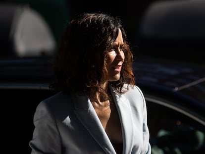 La presidenta de la Comunidad de Madrid, Isabel Díaz Ayuso, visita el Centro Integrado de Formación Profesional Simone Ortega de Móstoles, a 9 de septiembre de 2025, en Móstoles, Madrid (España).