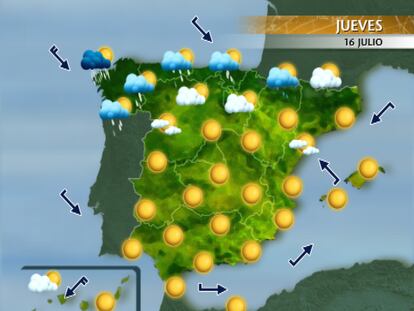 Previsión meteorológica para los días 16 y 17 de julio