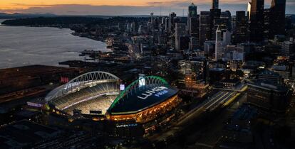 Imagen aérea del Lumen Field de Seattle (Washington)