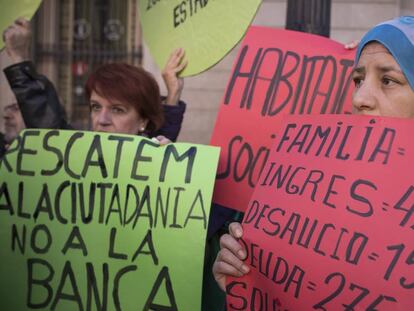 Protesta contra las hipotecas tóxicas.