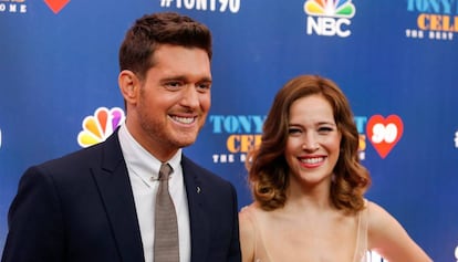 Michael Bubl&eacute; y Luisana Lopilato, en un evento en Nueva York en septiembre de 2016.