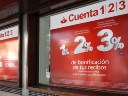 Oficina del Banco Santander en Madrid. 