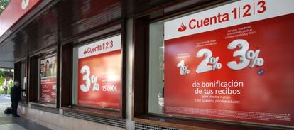 Oficina del Banco Santander en Madrid.