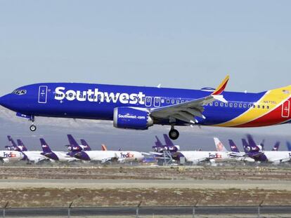 Un avión de Southwest Airlines modelo 737 Max de Boeing 