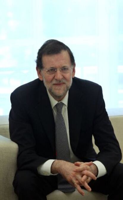 El presidente Mariano Rajoy, ayer en La Moncloa.