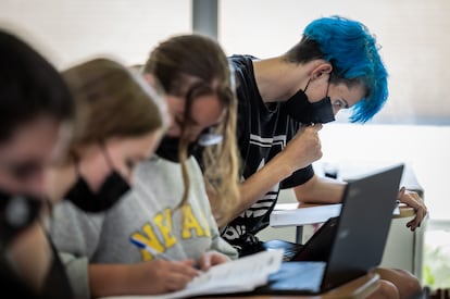 Alumnos de la ESO en el colegio El Espartidero de Zaragoza.