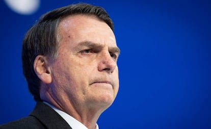 O presidente do Brasil, Jair Bolsonaro, durante o G-20.