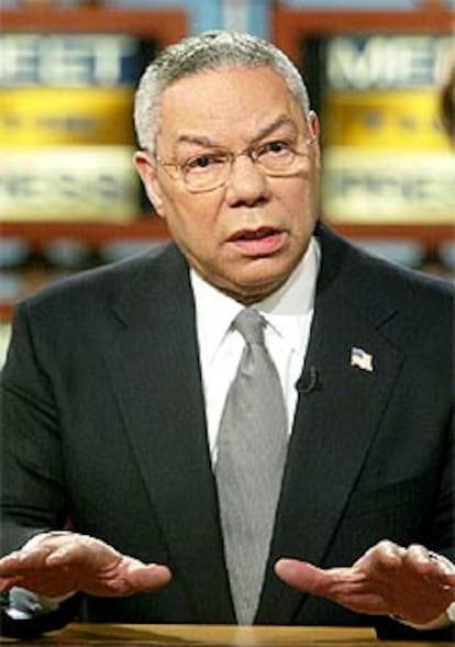 Colin Powell, ayer, durante un programa de la cadena NBC.
