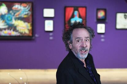 El director Tim Burton durante la presentación de la exhibición 'El Mundo de Tim Burton' en la Ciudad de México.
