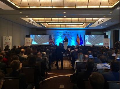 Francisco Garzón, consejero delegado de ICEX, inaugurando #SpainSoCal ante más de 200 asistentes,