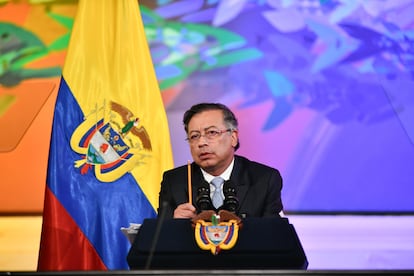 Gustavo Petro durante la instalación del Congreso, en Bogotá, el 20 de julio de 2025.