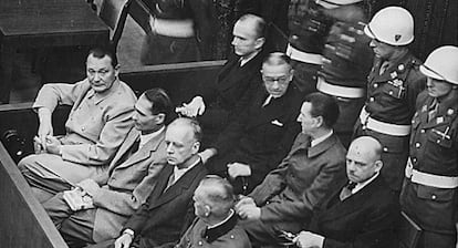 Juicio de Núremberg, tras la II Guerra Mundial.