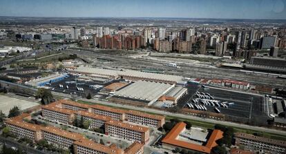 Terrenos de la Operación Chamartín fotografiados desde la Torre de Cristal de la Castellana.