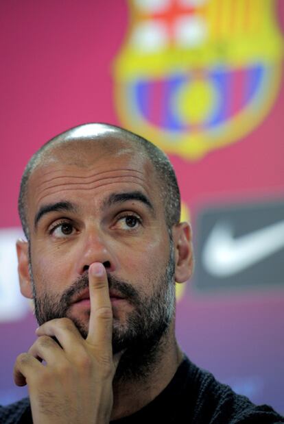 Guardiola, ayer.