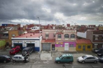 Perspectiva del barri de La Atunara (La Línea), on una gran part de la població es dedica al contraban de tabac.