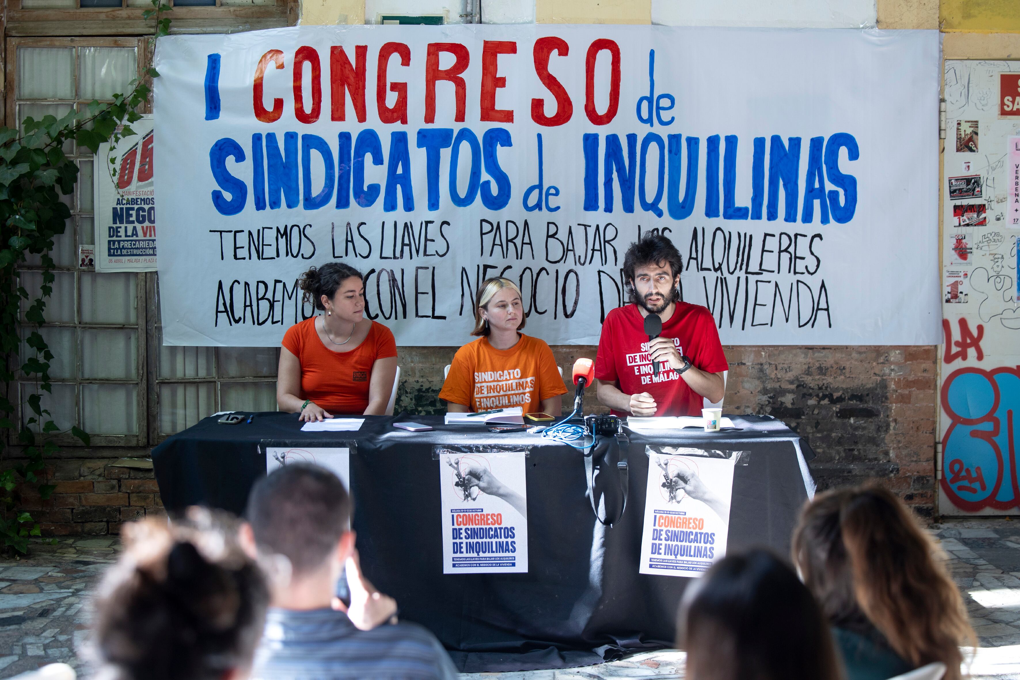 Presentación del I Congreso de Sindicatos de Inquilinas, este viernes. 
