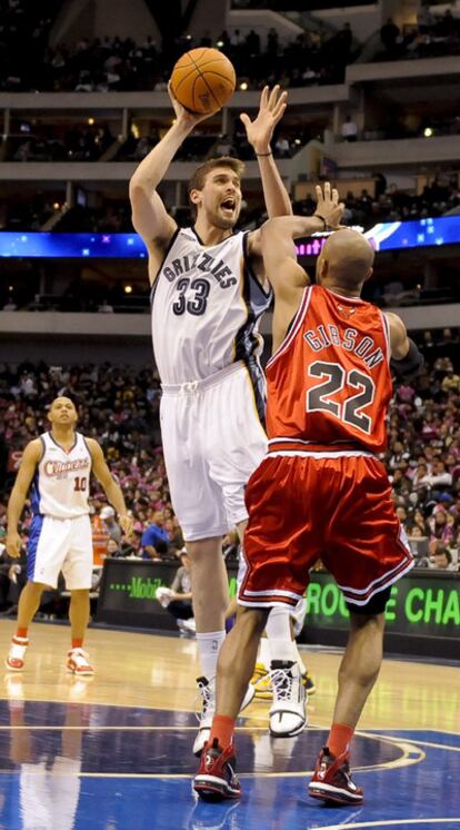 Marc Gasol durante el partido de los Sophomores contra los Rookies