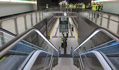 Una de las estaciones del metro de M&aacute;laga.