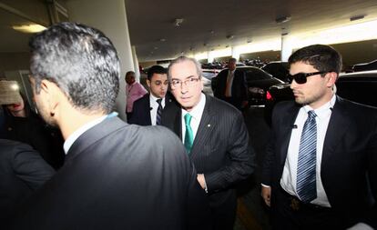 Cunha na C&acirc;mara em julho, quando ainda era deputado.