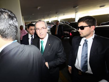 Cunha na C&acirc;mara em julho, quando ainda era deputado.