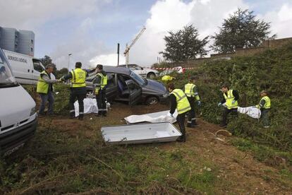 Efectivos de la Guardia Civil en el lugar del suceso