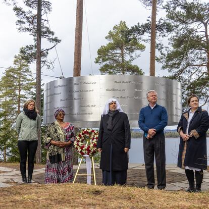 Monumento en recuerdo a las víctimas de la isla de Utøya