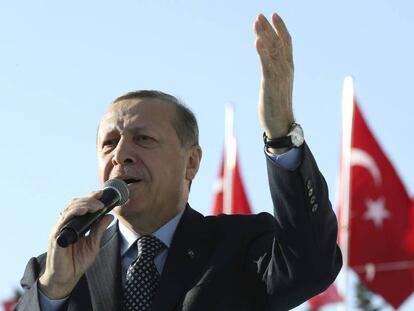 El presidente turco, Recep Tayyip Erdogan, se dirige a sus seguidores en la provincia de Urfa el pasado 6 de enero.