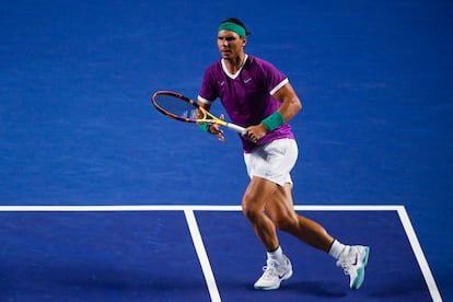 Rafa Nadal, durante el partido contra Kozlov, en el Abierto Acapulco