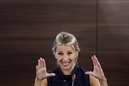 Yolanda Díaz, vicepresidenta segunda del Gobierno y ministra de Trabajo y Economía Social, en julio en en San Lorenzo del Escorial.