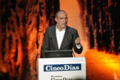 Bernardo Hernández, en un acto público con Cinco Días.