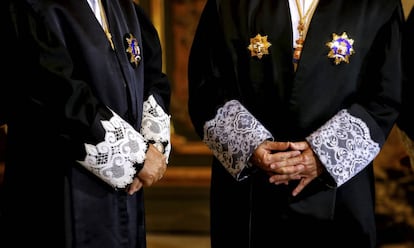 Dos magistrados en el Tribunal Supremo.