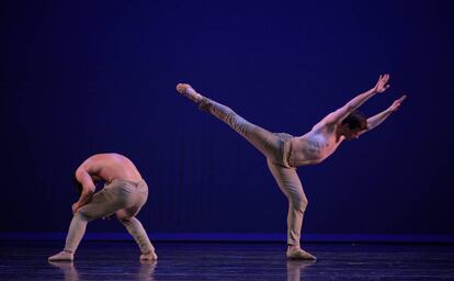 Petar Dorcevski y Filip Juric del Ballet de Eslovenia en 'Caín y Abel', coreografía de Anja Mörderndorfer.