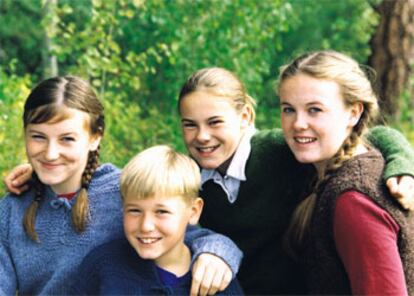Melanie, Justin, Amanda y Sofia von Trapp, los más jóvenes del clan que inspiró <i>Sonrisas y lágrimas.</i>
