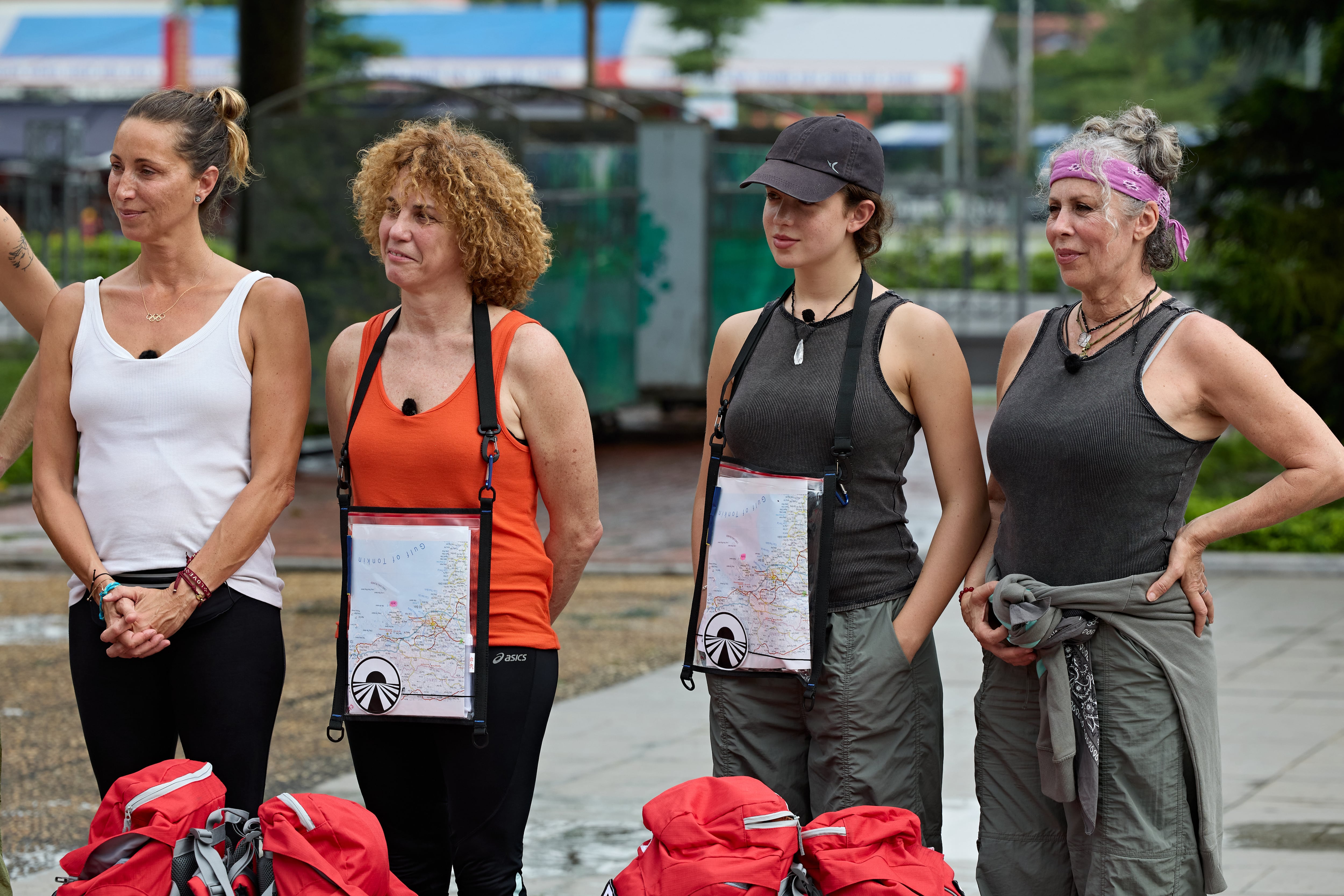 Desde la izquierda, Gemma Mengual, Gisela Morón, María Grant y Miriam Díaz Aroca, cuatro de las concursantes de 'Pekín Express: Objetivo Angkor', en una imagen cedida por Max.