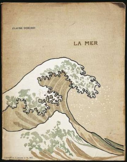 Portada de la edición original de 1905 de la partitura 'La mer'.