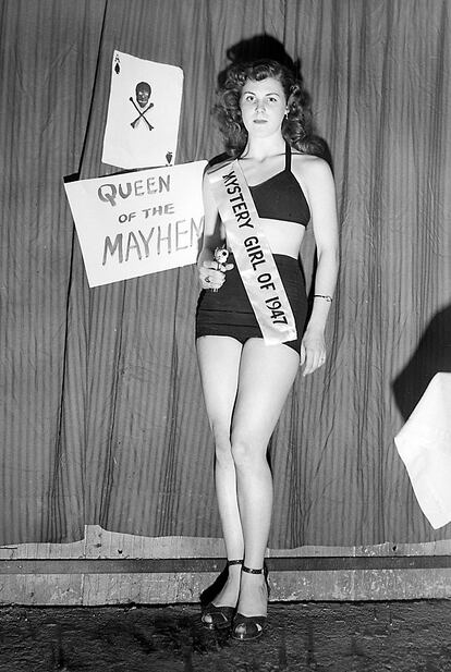 No sería hasta los años cuarenta cuando esta prenda se introdujese en el show business como reclamo para el gran público. En la foto, un concurso de belleza en Chicago en el años 1940.