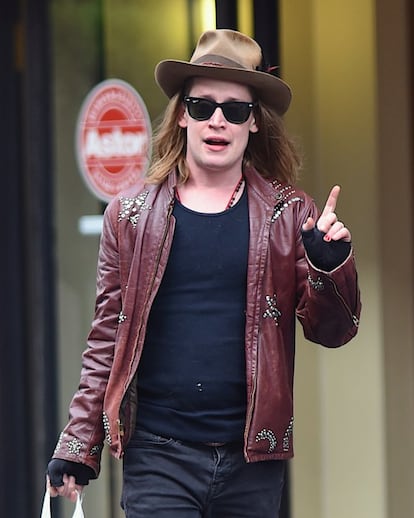 Macaulay Culkin paseando por Nueva York el pasado mes de mayo. El actor parece que ha ganado algo de peso para el personaje de la primera película que va a hacer en 10 años: un papel en 'Changeland'.