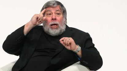 Steve Wozniak, cofundador de Apple, durante su intervenci&oacute;n en la cuarta edici&oacute;n del South Summit 2015.