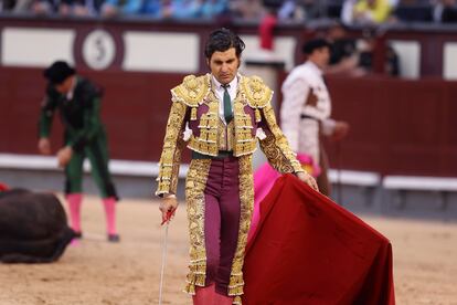 El diestro Morante de la Puebla, durante la Feria San Isidro de 2023 en la Monumental de Las Ventas.
